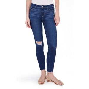 NWT! Paige WOMEN Verdugo Ripped Ankle Skinny Jeans, Size 31 - Blue